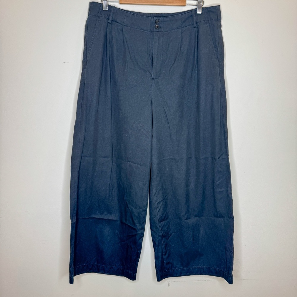 NWT Madewell Black Harlow Wide Leg Pant Size 14 Petite